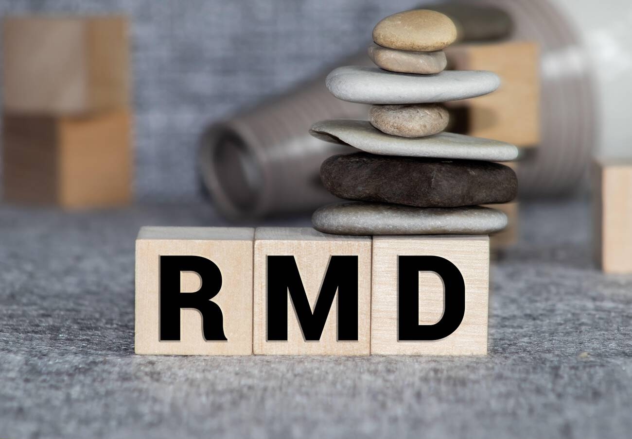 RMD spelled out with wooden blocks